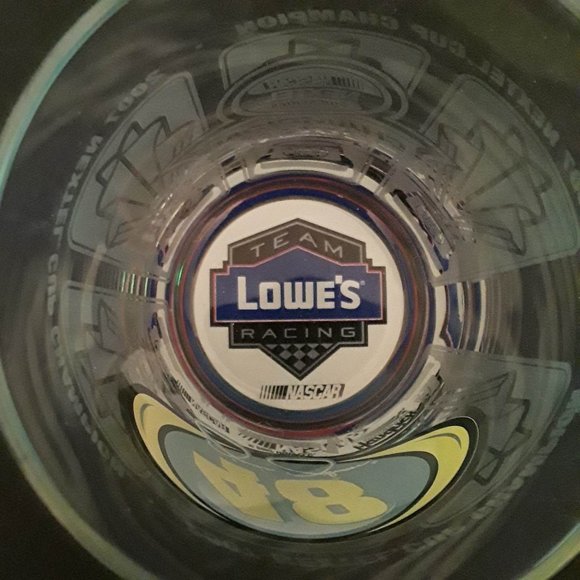 2007 JIMMIE JOHNSON 10 oz ROCKS GLASS - ETCHED GLASS CELEBRATES HIS CHAMPIONSHIP - Picture 2 of 4